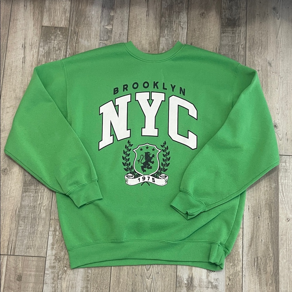 Green Brooklyn NYC Sweater